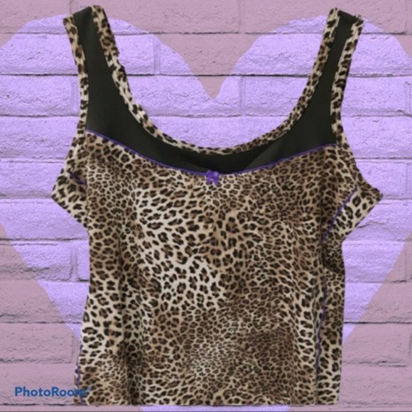 VINTAGE SUPER SOFT LEOPARD ANIMAL PRINT CAMI TOP - Picture 7 of 16